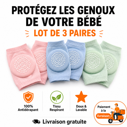 3 paires de Protège-Genoux Bébé