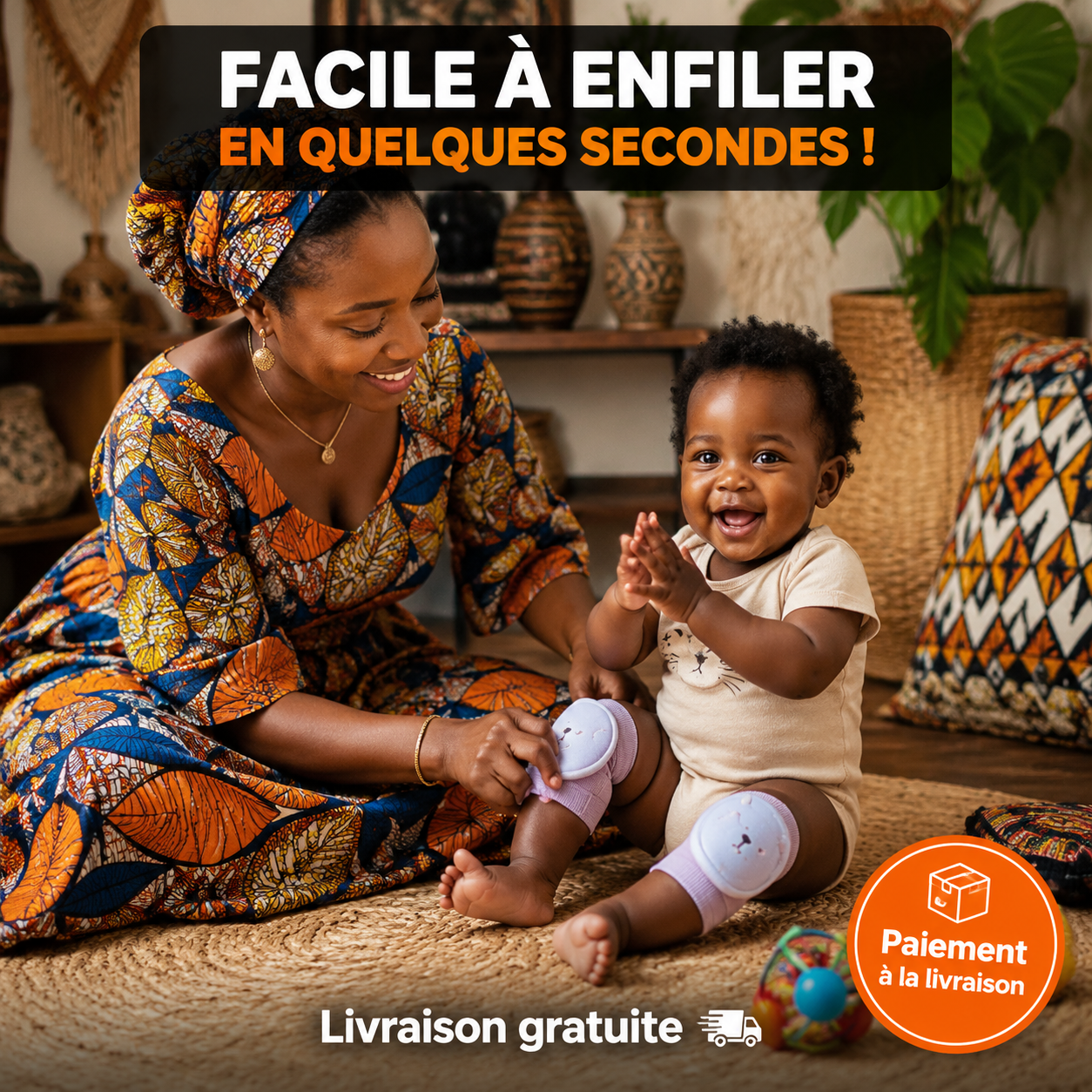 3 paires de Protège-Genoux Bébé