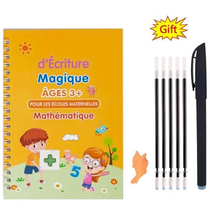 4 carnets d'apprentissage réutilisable pour enfants