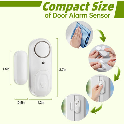 KERUI Door Window Magnets Sensor Detector with Battery 100dB Door Sensor Wireless Security Alarm for Home Working Independently