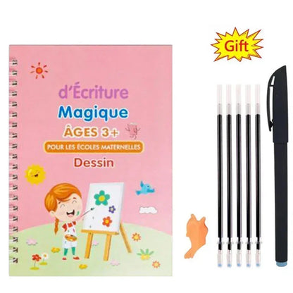 4 carnets d'apprentissage réutilisable pour enfants