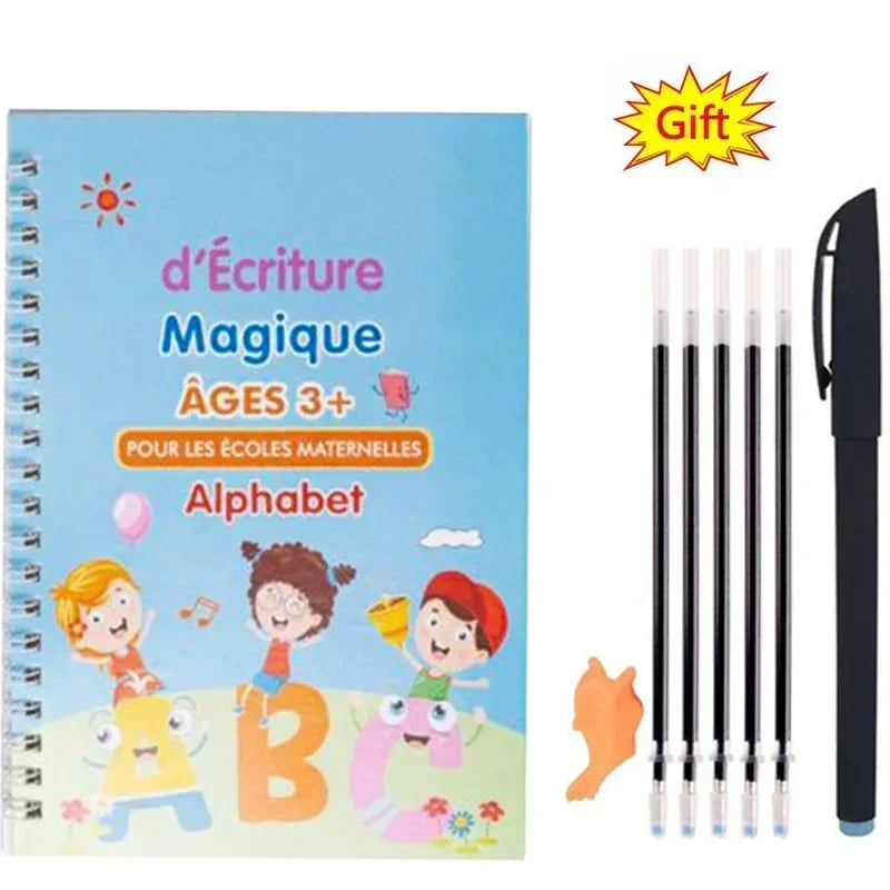 4 carnets d'apprentissage réutilisable pour enfants