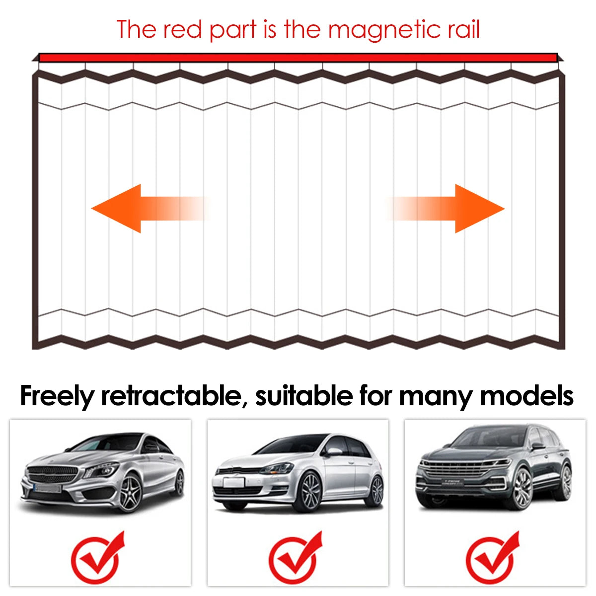 4 Rideaux pare-soleil magnétiques pour voiture