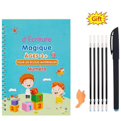 4 carnets d'apprentissage réutilisable pour enfants