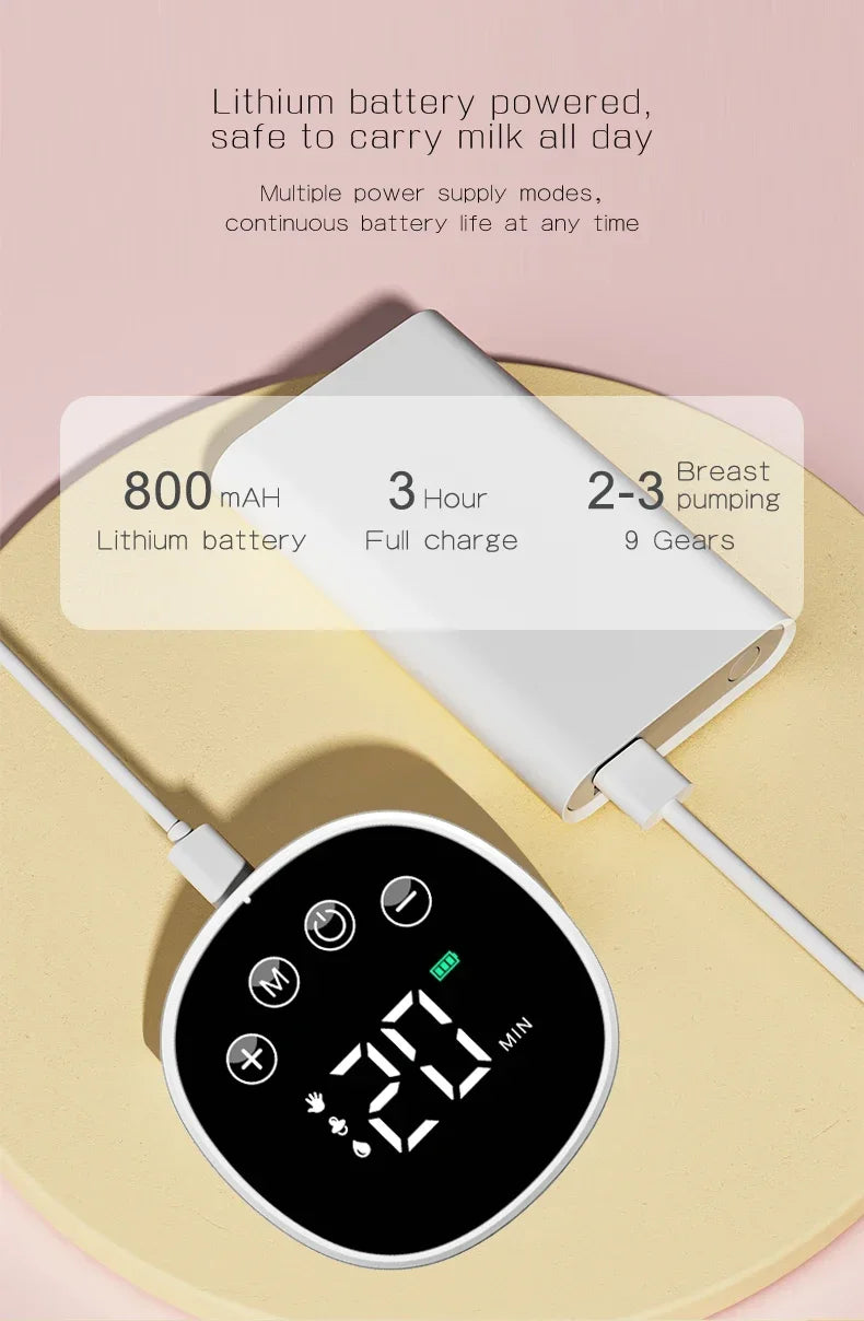 Tire-lait électrique main libre & silencieux