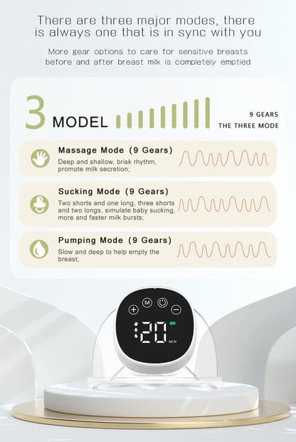 Tire-lait électrique main libre & silencieux