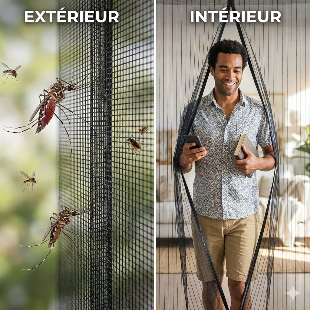 Moustiquaire Magnétique pour Porte et Fenêtre