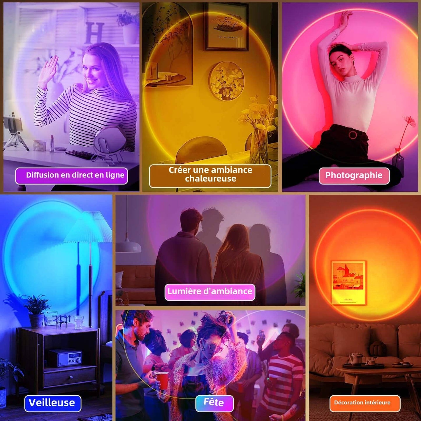 🌇 Lampe Coucher de Soleil